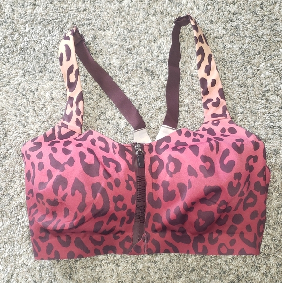 Victoria's Secret Sport| Leopard Print Front Latch Sports Bra - Picture 1 of 5